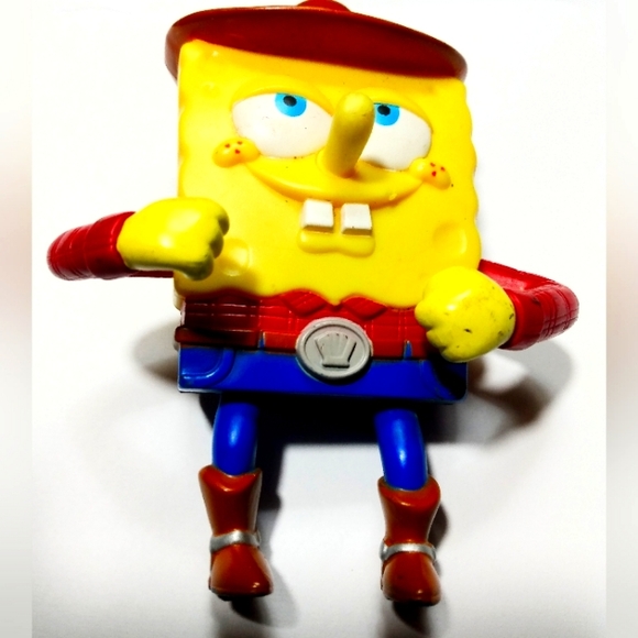 BURGER KING 2005 SPONGEBOB LOST IN TIME COWBOY SPONGEBOB TOY - Picture 2 of 4